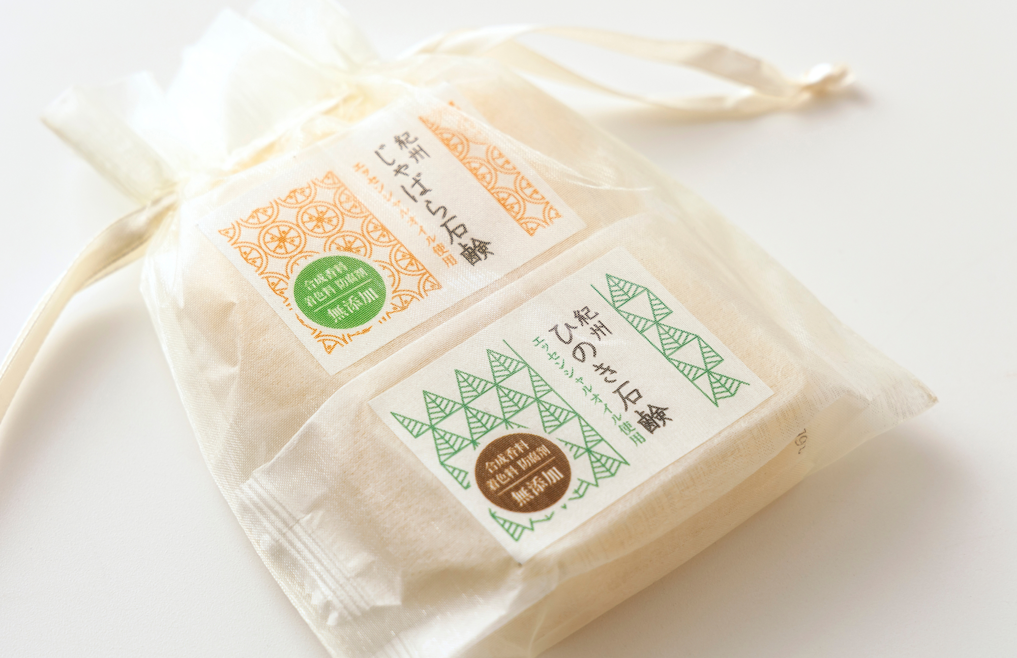紀州じゃばら・紀州ひのき石鹸　パッケージ